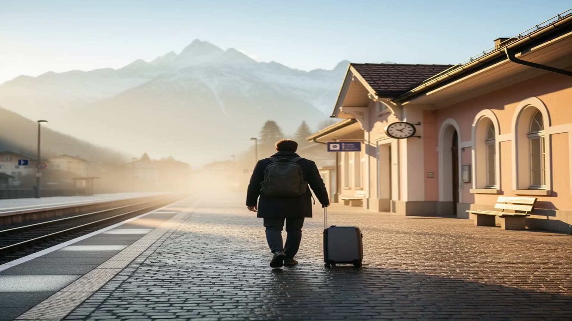 Breve clip: arrivare in una città austriaca, trovare casa, il mercato e la vita quotidiana